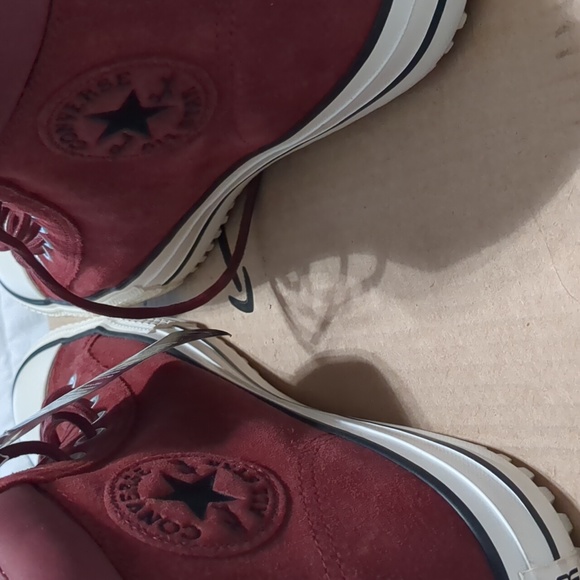 Original Chuck's Burgundy and White Suede and Leather Converse. - Picture 10 of 11